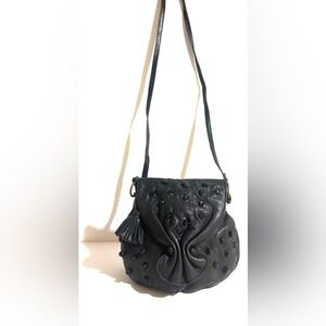 Miss Albright Elegant Black Leather Shoulder Bag